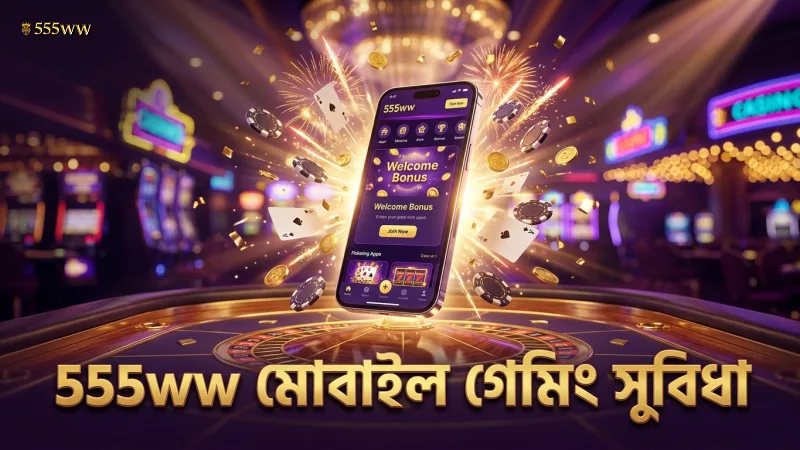 555ww মোবাইল অ্যাপে দ্রুত ও নিরাপদ গেমপ্লে অভিজ্ঞতা।
