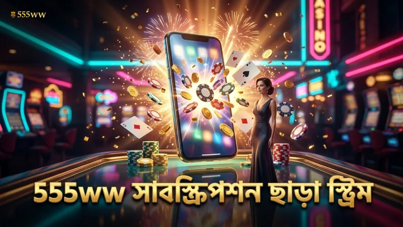 555ww প্ল্যাটফর্মে সাবস্ক্রিপশন ছাড়া লাইভ স্ট্রিমিং সুবিধা।