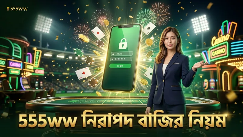 555ww প্ল্যাটফর্মে বাজি ধরার সঠিক নিয়ম ও নিরাপত্তা।